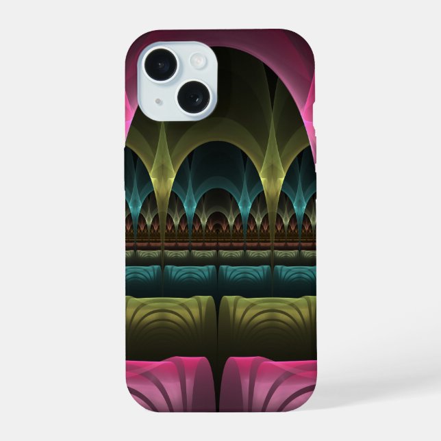 Spezielles Fantasy Patterns Abstraktes farbiges Fr iPhone 15 Hülle (Rückseite)