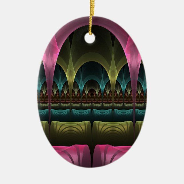 Spezielles Fantasy Patterns Abstraktes farbiges Fr Keramik Ornament (Vorne)