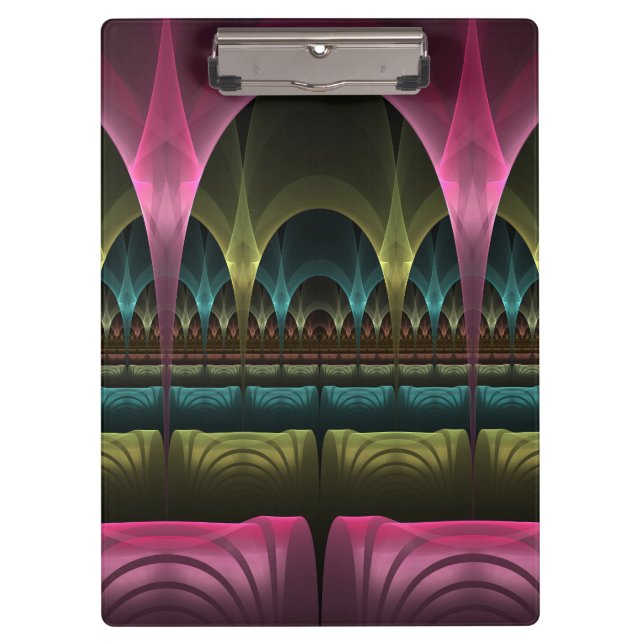 Spezielles Fantasy Patterns Abstraktes farbiges Fr Klemmbrett (Vorderseite)