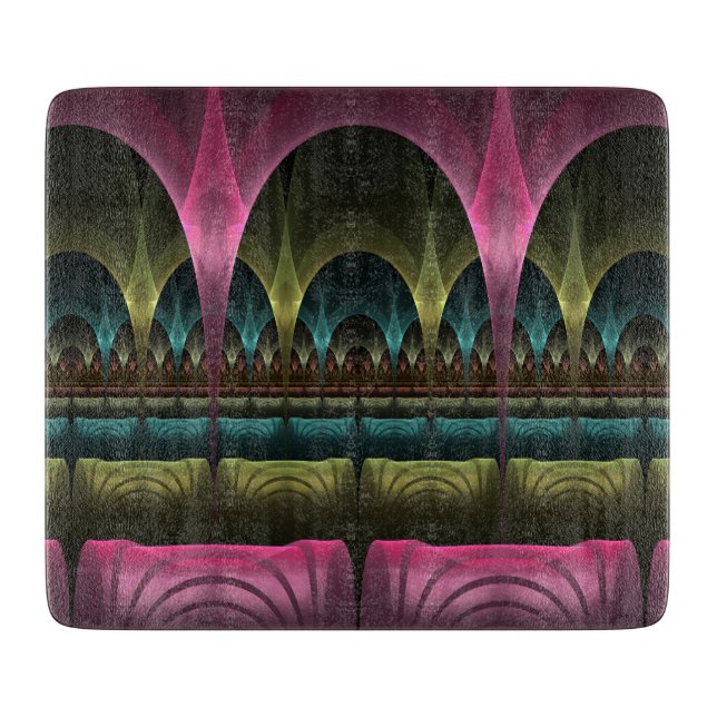 Spezielles Fantasy Patterns Abstraktes farbiges Fr Schneidebrett (Vorderseite)