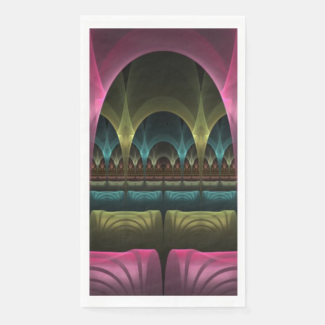 Spezielles Fantasy Patterns Abstraktes farbiges Fr Serviette (Vorderseite)