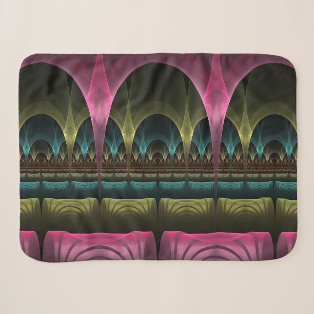 Spezielles Fantasy Patterns Abstraktes farbiges Fr Sherpadecke (Vorderseite (Horizontal))