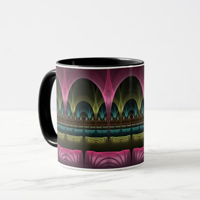 Spezielles Fantasy Patterns Abstraktes farbiges Fr Tasse (Vorderseite Links)