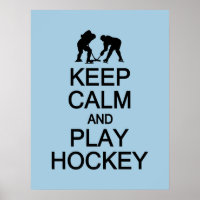 Spezielles Farbposter von Calm & Play Hockey behal