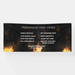 Spezielles Firewood für den Verkauf personalisiere Banner
