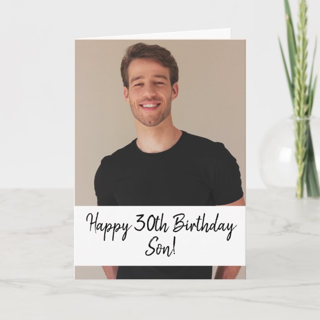 Spezielles Foto Son 30. Geburtstag Karte (Vorderseite)