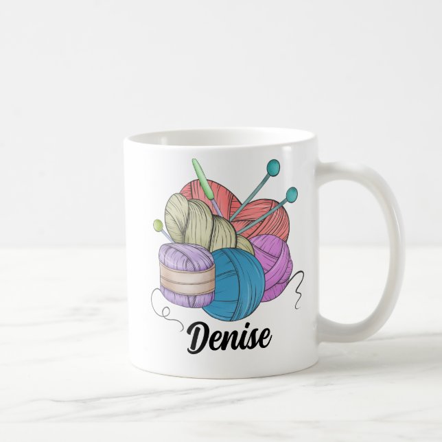 Spezielles Geschenk für Knitter, Knitter und Croch Kaffeetasse (Rechts)