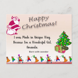Spezielles Kinderangebot GEBOREN mit Weihnachten Postkarte