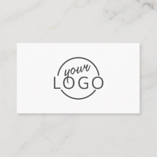 Spezielles Logo der Feminine-Schrift, modern weiß Visitenkarte