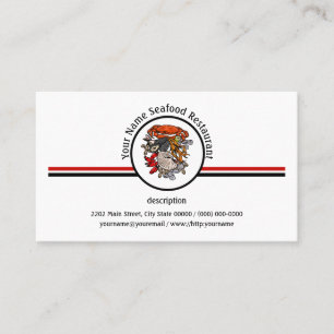 Spezielles Logo für das Seafood Shellfish Craig R Visitenkarte