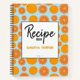Spezielles Orange Fruit Muster Rezept Kochbuch Notizbuch