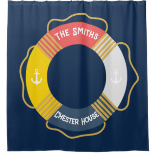 Spezielles Segeln auf dem personalisierten Nautic Duschvorhang