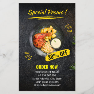 Spezielles Steak House Restaurant Flyer