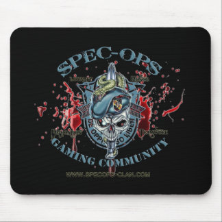 Spezifikt.-Ops Schwarzes Mausunterlagelogo 2 Mousepad