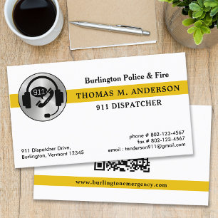 Spezifische Notfalldienste 911 QR-Code für den Dis Visitenkarte
