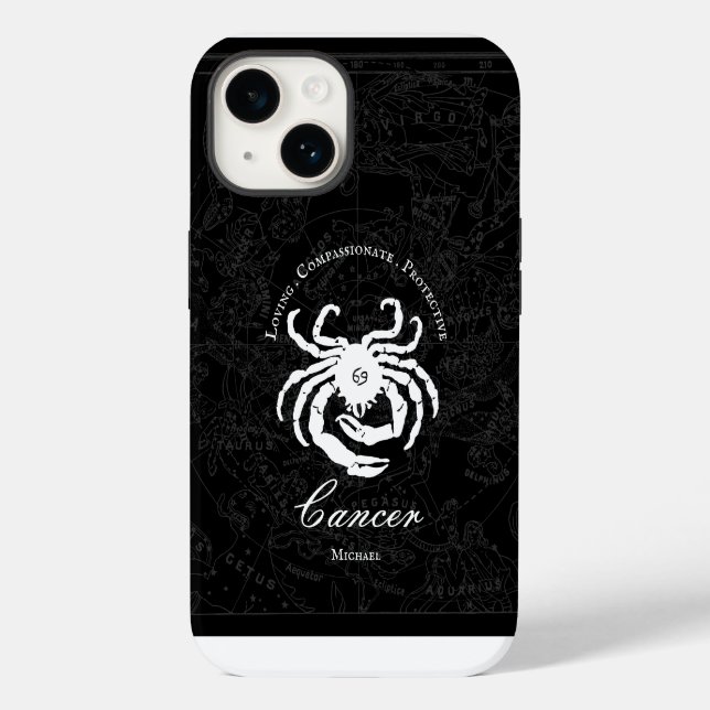 Spezifische Persönlichkeit des schwarzen Krebses Case-Mate iPhone 14 Hülle (Rückseite)