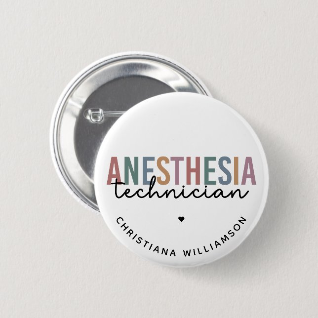 Spezifischer Anästhetiker Retro Anästhetiker Tech Button (Vorne & Hinten)