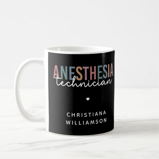 Spezifischer Anästhetiker Retro Anästhetiker Tech Kaffeetasse (Links)