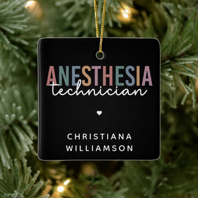 Spezifischer Anästhetiker Retro Anästhetiker Tech Keramikornament (Baum)
