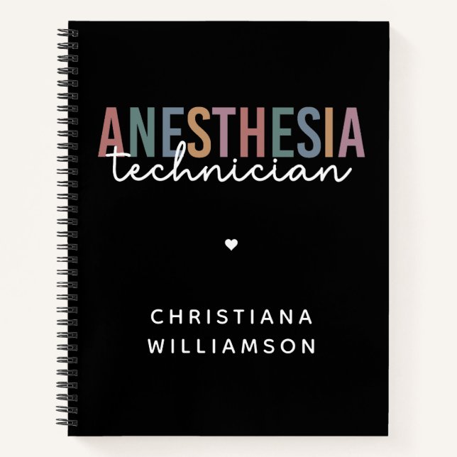 Spezifischer Anästhetiker Retro Anästhetiker Tech Notizbuch (Vorderseite)