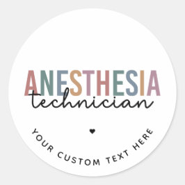 Spezifischer Anästhetiker Retro Anästhetiker Tech Runder Aufkleber