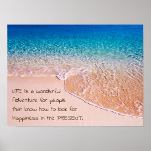 Spezifischer Lebenslauf Friedlicher Strand Poster