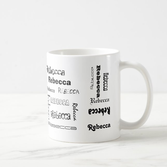 Spezifischer Namensrebecca Kaffeetasse (Rechts)