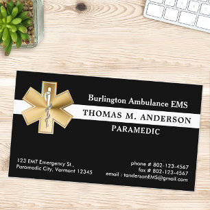 Spezifischer paramedizinischer EMS EMT Ambulance E Visitenkarte
