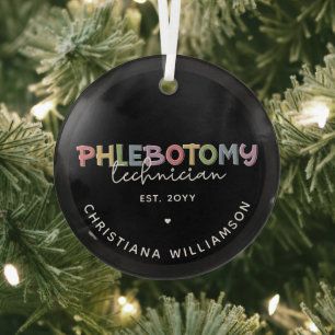 Spezifischer Phlebotomie-Techniker PBT Phlebotomie Ornament Aus Glas