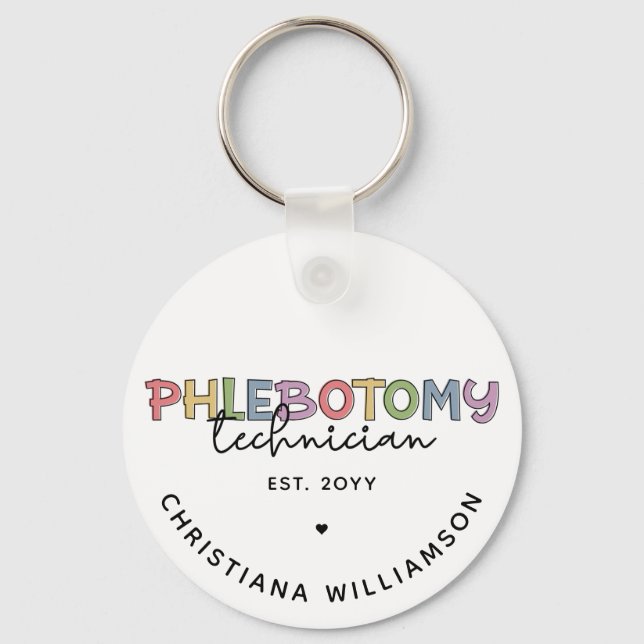 Spezifischer Phlebotomie-Techniker PBT Phlebotomie Schlüsselanhänger (Vorderseite)