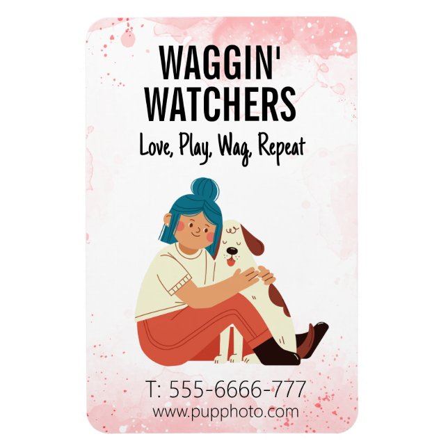 Spezifisches Dog-Sitting Magnet (Vertikal)