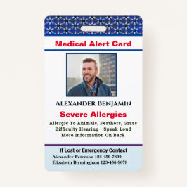 Spezifisches Foto für die ärztliche Allergie Ausweis