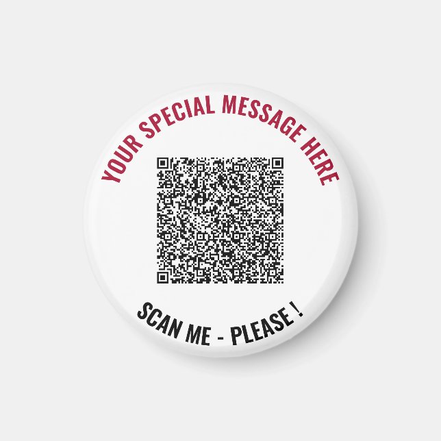 Spezifisches Geschenk für benutzerdefinierte QR-Co Magnet (Vorne)