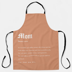Spezifisches Geschenk für die Mama "Rust Orange" Schürze