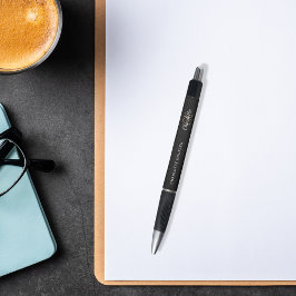 Spezifisches Monogramm für schwarzes Leder Kugelschreiber