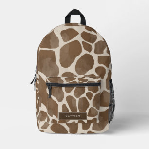 Spezifisches Muster für Aquarellfarben-Giraffe Bedruckter Rucksack