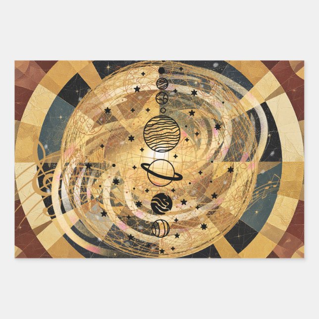 Sphärenmusik Geschenkpapier Set (Vorderseite)