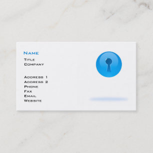 Sphère bleue avec le modèle de carte de visite de