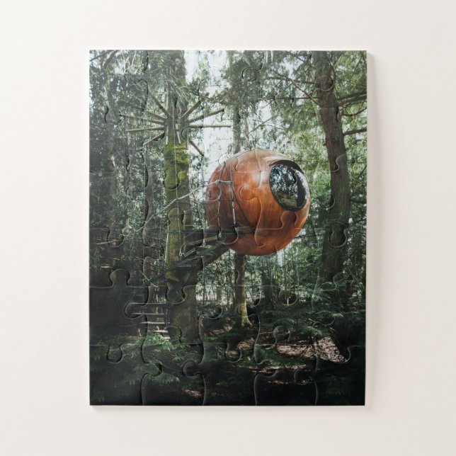 SPHÈRE RONDE TREEHOUSE PETITE MAISON JIGSAW PUZZLE (Vertical)