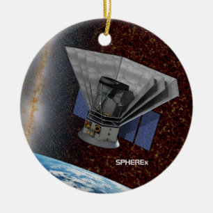 SPHEREx Galaxy Hunter Spacecraft Keramik Ornament