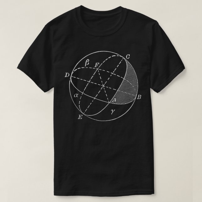 Spherical Triangle Trigonometrie Mathematics Math  T-Shirt (Design vorne)