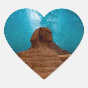 Sphinx: Ägypten Herz-Aufkleber