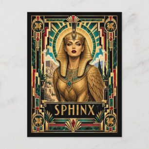 Sphinx, Art Deco Mythisch Postkarte
