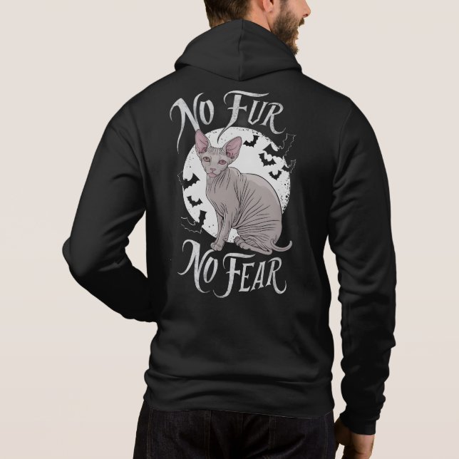 Sphinx Cat Beauty zu Halloween Hoodie (Rückseite)