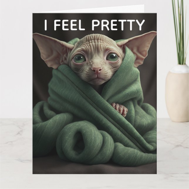 SPHINX CAT FUNNY BIRTHDAY GREETING CARD KARTE (Vorderseite)