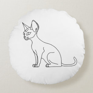 Sphinx Cat Round Cushion Rundes Kissen