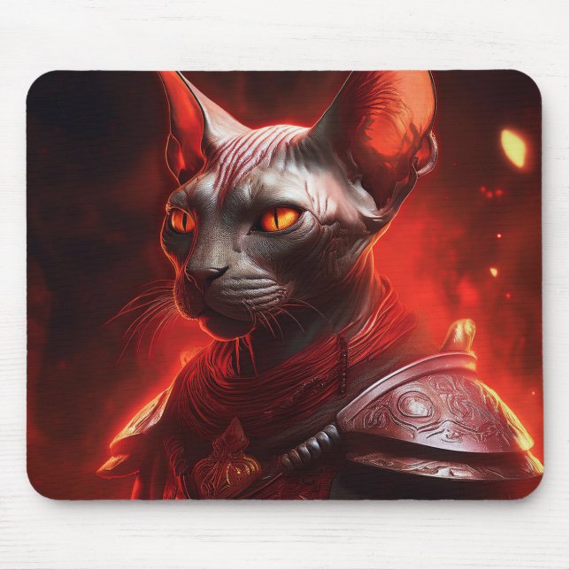 Sphinx Cat Warrior From Another Galaxy Mousepad (Vorne)