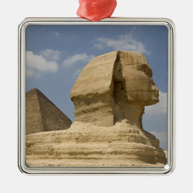 Sphinx, Gizeh, Al Jizah, Ägypten Silbernes Ornament (Vorne)