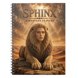 Sphinx Kalksteinplateau Dark Cinema Notizblock
