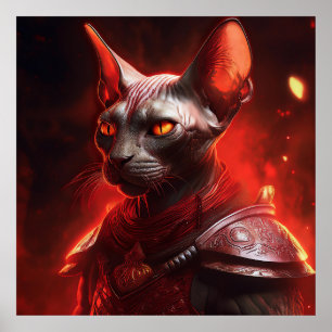 Sphinx-Katze Krieger Aus Einer Anderen Galaxie Poster
